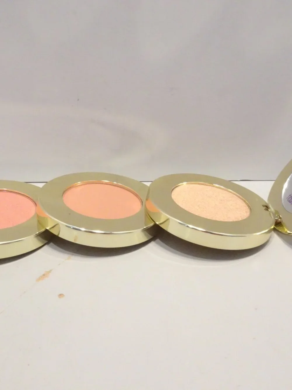 Tarte Shine Cheek Blush Highlighter Palette Frosty Slay Bells Shimmering Stack